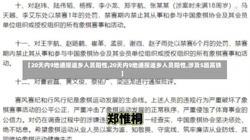【20天内9地通报返乡人员阳性,20天内9地通报返乡人员阳性,涉及5趟高铁】-第2张图片