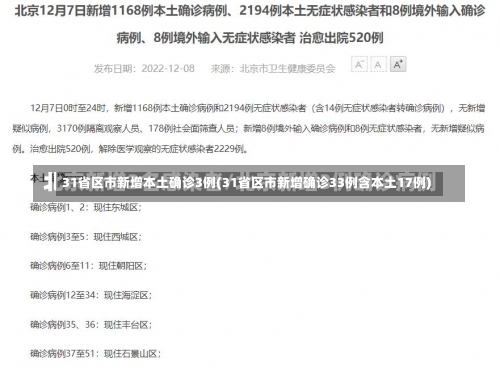 31省区市新增本土确诊3例(31省区市新增确诊33例含本土17例)-第2张图片