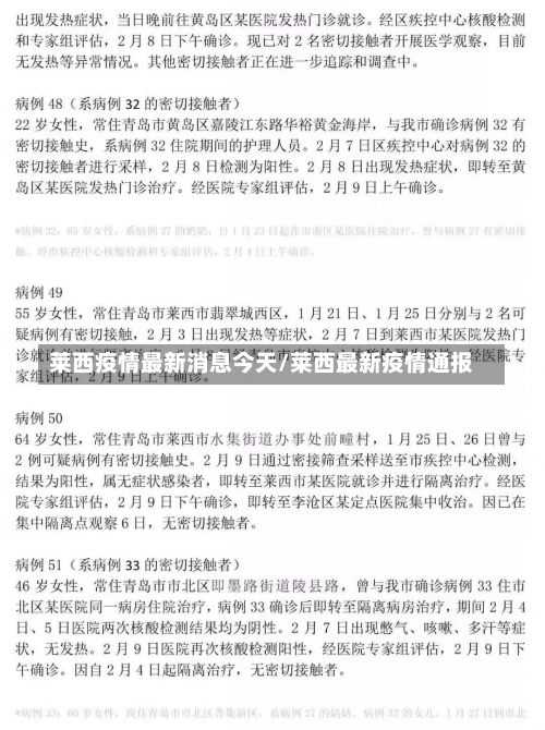 莱西疫情最新消息今天/莱西最新疫情通报-第2张图片