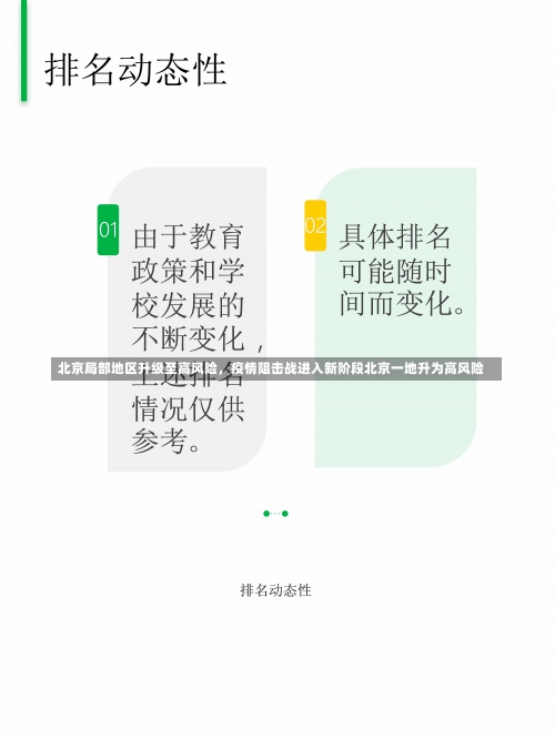 北京局部地区升级至高风险，疫情阻击战进入新阶段北京一地升为高风险-第1张图片