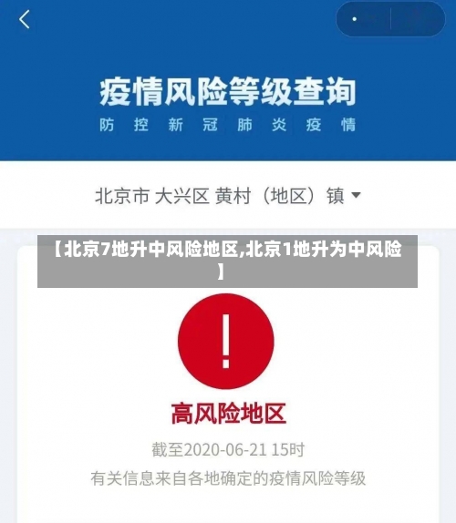 【北京7地升中风险地区,北京1地升为中风险】-第2张图片