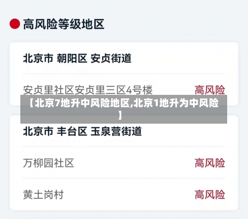 【北京7地升中风险地区,北京1地升为中风险】-第1张图片