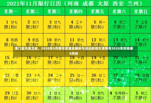 津门蓝天保卫战，2020年9月限号政策全解析与深远影响天津限号2020年时间表9月份-第2张图片