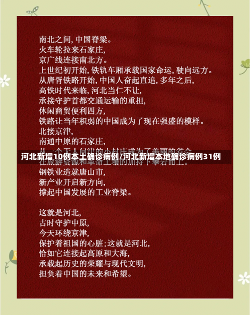 河北新增10例本土确诊病例/河北新增本地确诊病例31例-第1张图片