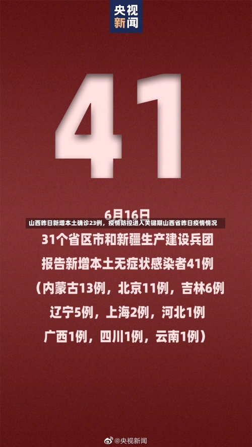 山西昨日新增本土确诊23例	，疫情防控进入关键期山西省昨日疫情情况-第1张图片
