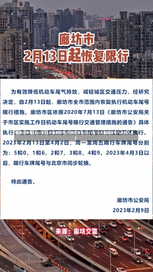 石家庄限号2023年12月最新限号(石家庄限号2023年12月最新限号几点到几点)-第1张图片
