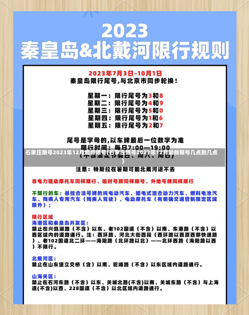 石家庄限号2023年12月最新限号(石家庄限号2023年12月最新限号几点到几点)-第3张图片
