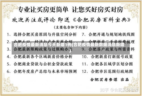 合肥疫情最新消息今天新增1例(合肥疫情最新数据消息新增)-第1张图片