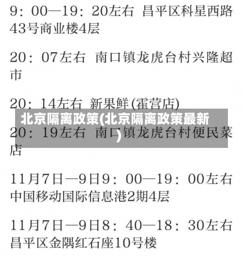 北京隔离政策(北京隔离政策最新)-第2张图片